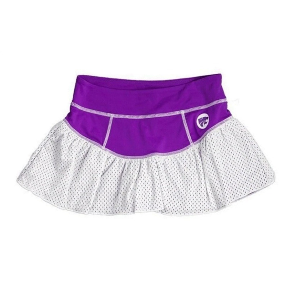 NWT Kansas State University Ruffle Skort M Purple Power Cat 87340
